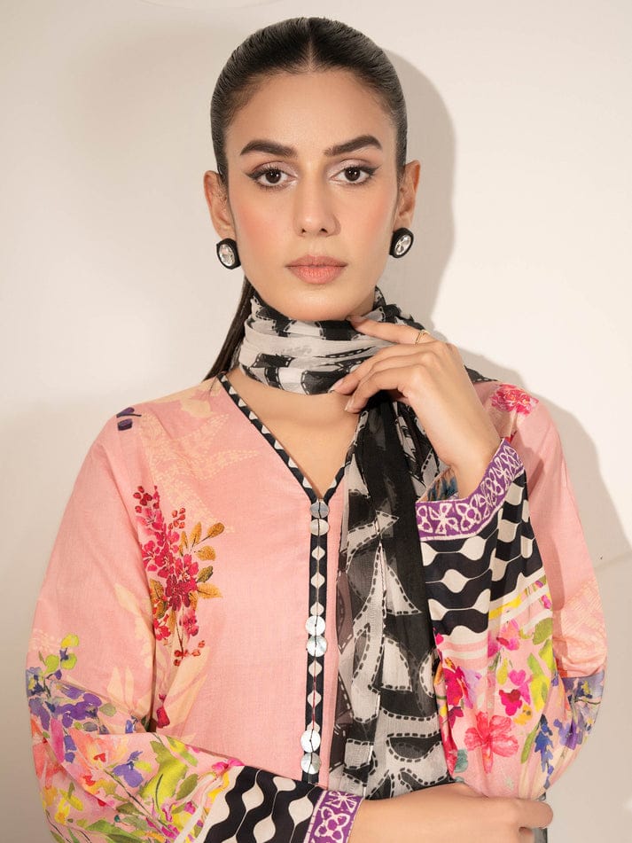 3 Piece Lawn Suit Printed (Stitched) Designed by Limelight
