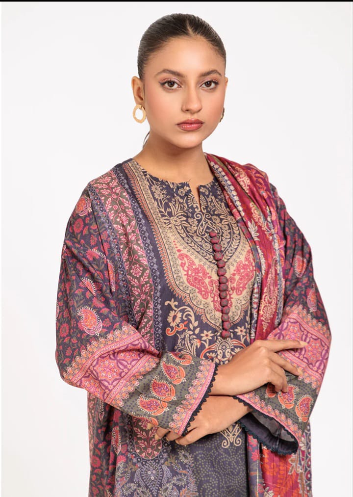 Stitched 3 Piece Black Viscose